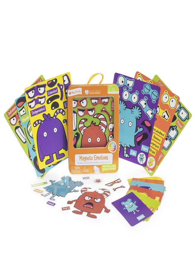Open The Joy Magnetic Emotions Playset: Explore, Learn, and Express Feelings with Mix and Match Magnetic Characters and Expressive Faces - Ages 4 and Up - Image 2