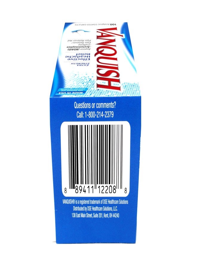 Vanquish Extra Strength Pain Reliever Caplets-100 ct. (Pack of 3) - Image 4