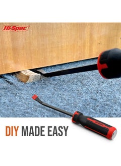 Hi-Spec Hi-Spec 1pc Carbon Steel Pry Bar Set - 12" (1ft) / 0.3m" Size with Heavy Duty Striking Cap. Ergonomic Comfort Hold Handles for Home & Garage DIY Jobs  - Image 5