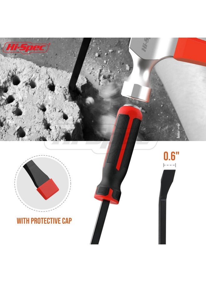 Hi-Spec Hi-Spec 1pc Carbon Steel Pry Bar Set - 12" (1ft) / 0.3m" Size with Heavy Duty Striking Cap. Ergonomic Comfort Hold Handles for Home & Garage DIY Jobs  - Image 3