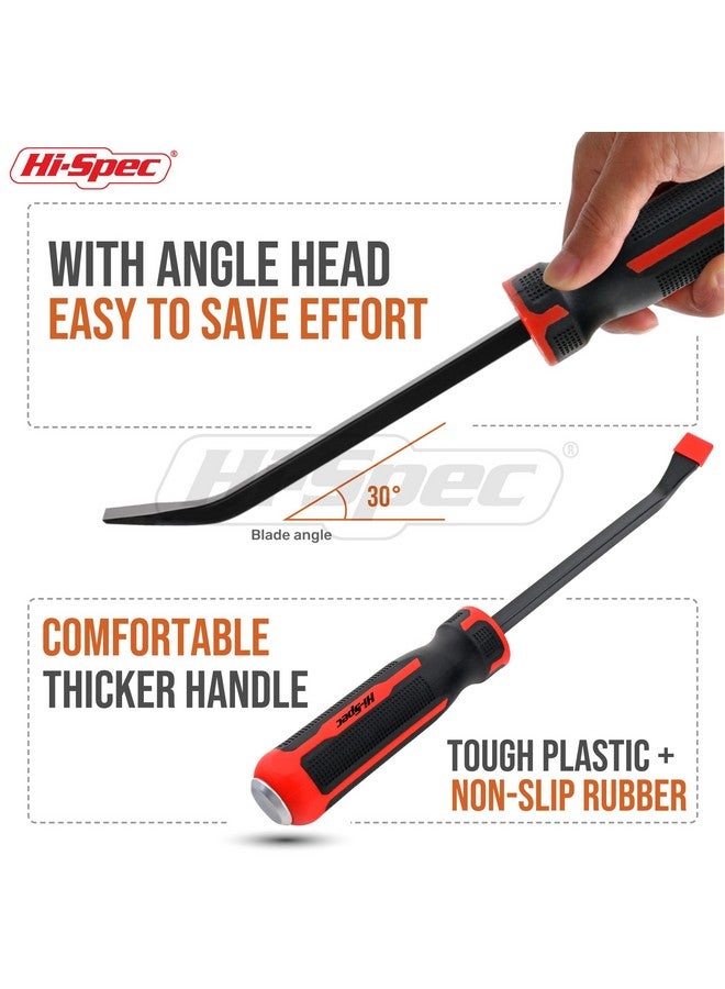 Hi-Spec Hi-Spec 1pc Carbon Steel Pry Bar Set - 12" (1ft) / 0.3m" Size with Heavy Duty Striking Cap. Ergonomic Comfort Hold Handles for Home & Garage DIY Jobs  - Image 4
