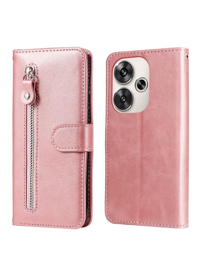 Case For Xiaomi Poco F6 Fashion Calf Texture Zipper Leather Phone Case