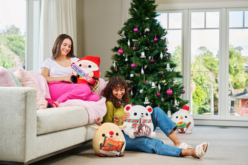 SNACKLES-Christmas 14""-Series 1-Plush 14"" Santa Claus&Mentos (Candy Cane), 77628 - Image 5