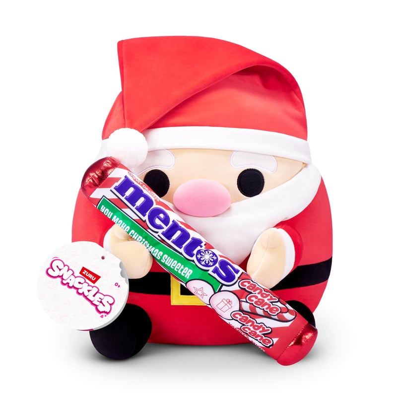 SNACKLES-Christmas 14""-Series 1-Plush 14"" Santa Claus&Mentos (Candy Cane), 77628 - Image 3