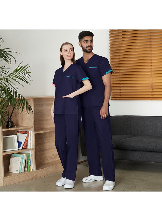 NIBEMINENT Hospital Doctors Wash Hands Wear Split Sets Short Sleeved Brush Hand Clothing Oral And Dental Nurses Surgical Clothing - Image 1