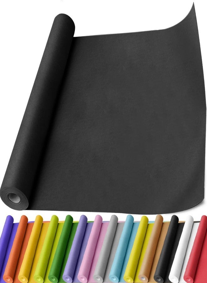 PH PERKHOMY PerkHomy Black Kraft Paper Roll 17.5" x 760" (63') for Gift Wrapping Bouquet Flower Art Painting Craft Writing Packaging Shipping 80GSM 55LB (Black, 17.5" x 63') - Image 1