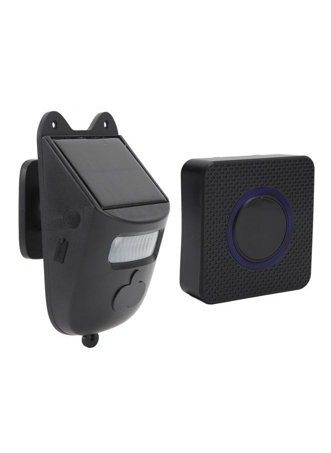 Solar Wireless Driveway Alarm Door Sensor Infrared Sensor Door Alarm with Digital Display 1 Receiver 1 Motion Detector
