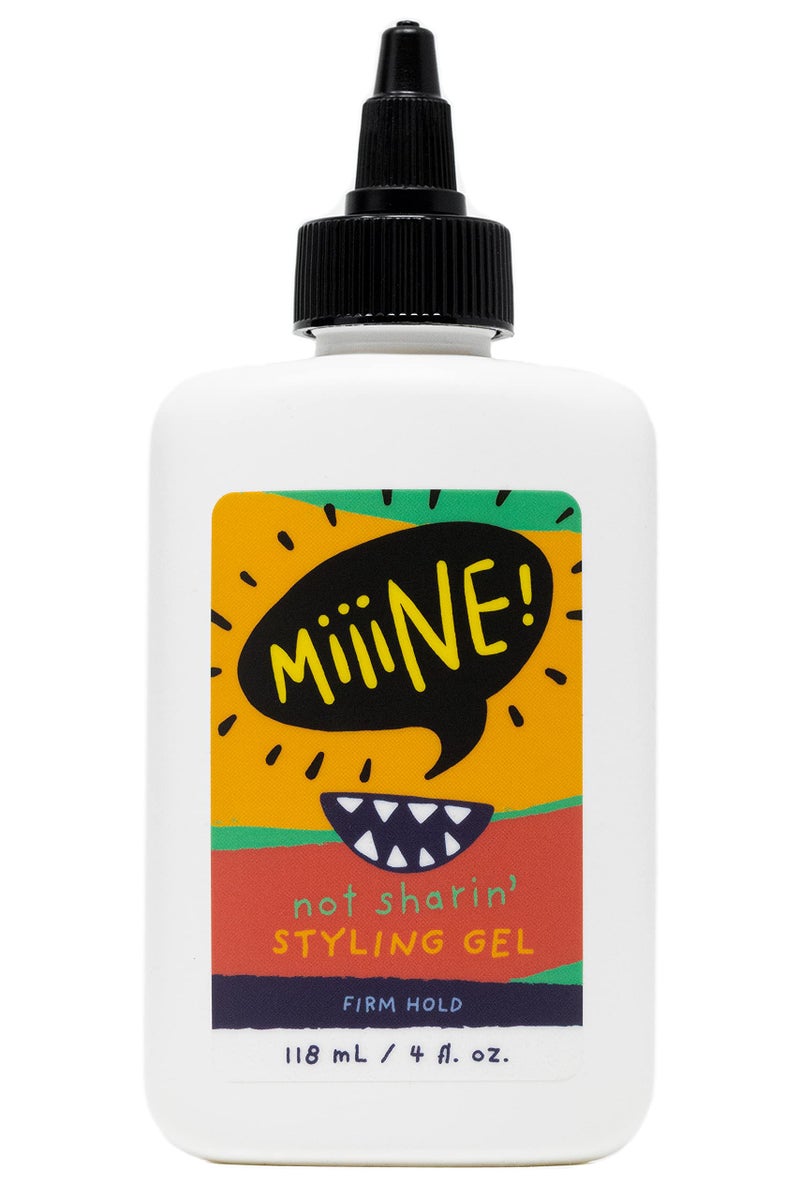 MiiiNE Not Sharin Styling Gel for Boys 4oz Strong Hold Kids Hair Gel No Flake Styling Gel Perfect Gel for Epic Spikes Cruelty Free Hair Gel for Kids Made in USA By Stylists For Kids
