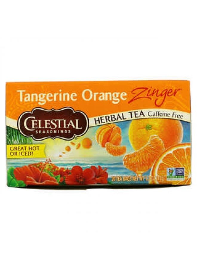 CELESTIAL SEASONINGS Celestial Seasonings, Herbal Tea, Tangerine Orange Zinger, Caffeine Free, 20 Tea Bags, 1.7 oz (47 g)  - Image 2