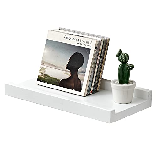 TRWISWDC Floating Shelf White Oak Wood Wall Shelves 12 Inch (Upgrade Width 6"), Display Picture Ledge Shelf for Bedroom Living Room Bathroom Office Kitchen Wall Storage Shelves - Image 1