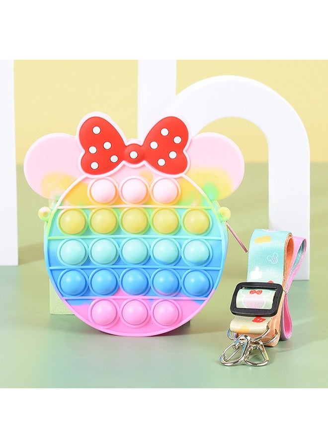 Pop Bag it, Fidget Bag, Pop Purse for Girl and Women Pop Bag, Anti Stress Silicone Poppet Bag Fidget Shoulder Bag, Best Gifts