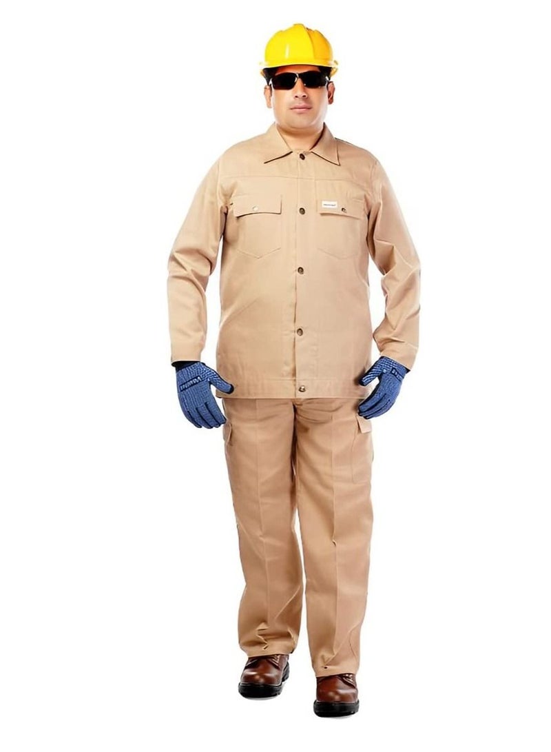 RACO RACO Industrial Coverall Long Sleeves Pre-Shrunk 190GSM 100% Twill Cotton L  - Image 1