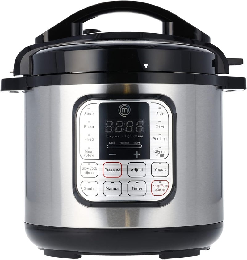 Master Chef Electric Pressure Cooker 10 in 1 Instapot Multicooker 6 Qt, Slow Cooker, Vegetable Steamer, Rice Maker, Digital Programmable Insta Pot with 18 Cooking Presets, Stainless Steel, Non Stick - Image 1