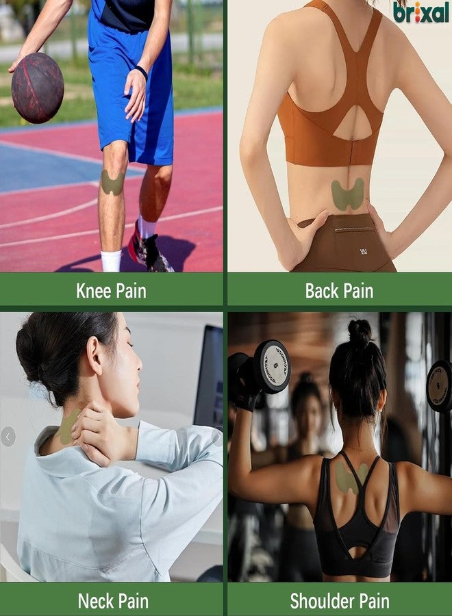 Brixal Herbal Knee Pain Relief Patches -10 Pcs Natural Wormwood Extract Patch Sticker | Arthritis Inflammation Instant Relief from Pain Relief of Joint Pains for Knee, Back, Neck, Shoulder (10) - Image 4