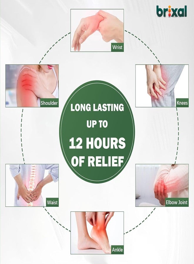 Brixal Herbal Knee Pain Relief Patches -10 Pcs Natural Wormwood Extract Patch Sticker | Arthritis Inflammation Instant Relief from Pain Relief of Joint Pains for Knee, Back, Neck, Shoulder (10) - Image 3