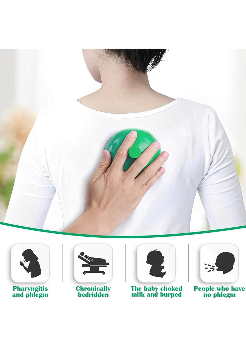 SYOSI - Silicone Chest Percussion Cup - Chest Physical Therapy Aids(CPT), Helps to Break up Mucus by Percussion and Postural Drainage, Professional Palm Sputum Remover - Image 1