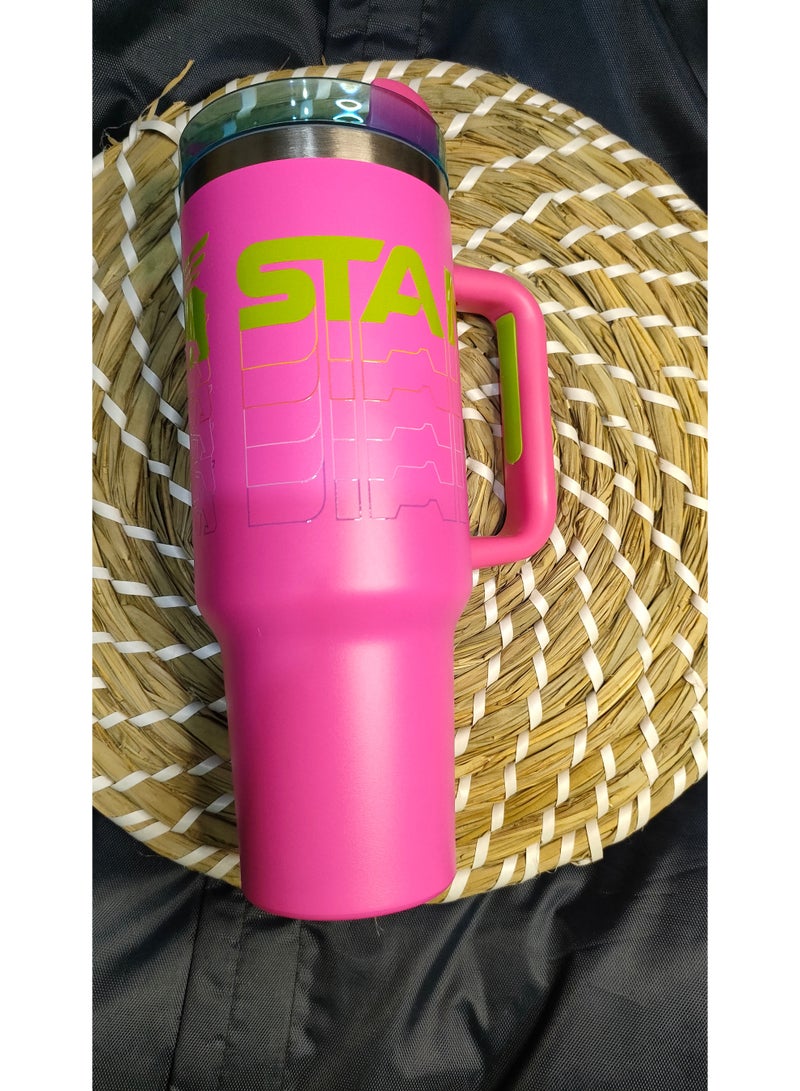 ستانلي مج ستانلي كوينشر ستانلس استيل مع الماصه 1200 مل ( فوشيا) - Image 5