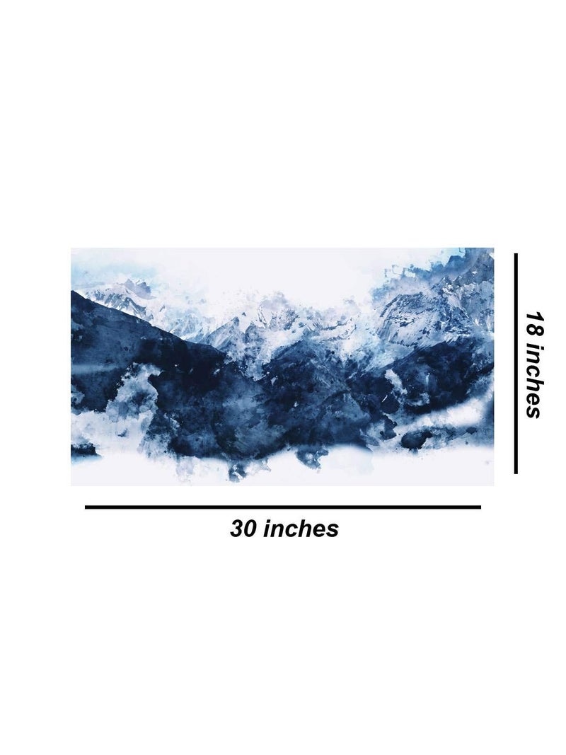 999Store Wooden Stretched Framed Wall art with frames wall paintings for living room big size abstract canvas Painting home décor Abstract Mountains in Blue painting modern stylish hanging ( Canvas 18X30 Inches Strectched Canvas) FLPSZ131072017068 - Image 5