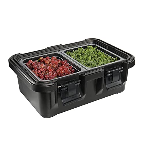 Pearington 22.4-L Wide-Top Loading Insulated Food Pan Carrier, Black - Image 1