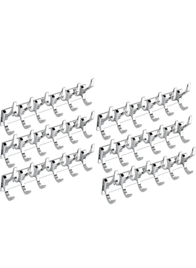 Deeplax Exclusive Duck Heavy Duty 6 Pin Bathroom Cloth Hooks, Door Hanger, Wall Hooks Rail for Hanging Clothes and Keys, Bathroom Accessories (Fully Chrome Finish), (Pack of 3) - Image 1