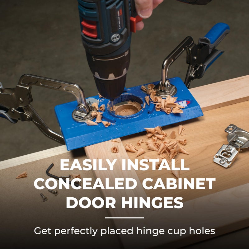 Kreg Concealed Hinge Jig - 35mm Cup Drilling Jig - Adjustable Cabinet Door Installation Tool - KHI-Hinge - Image 2