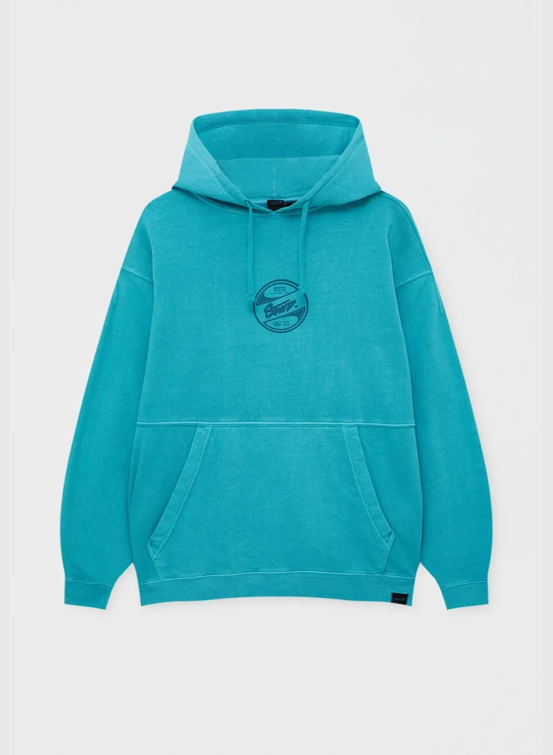 PULL&BEAR Faded STWD hoodie for Men Best Price KSA