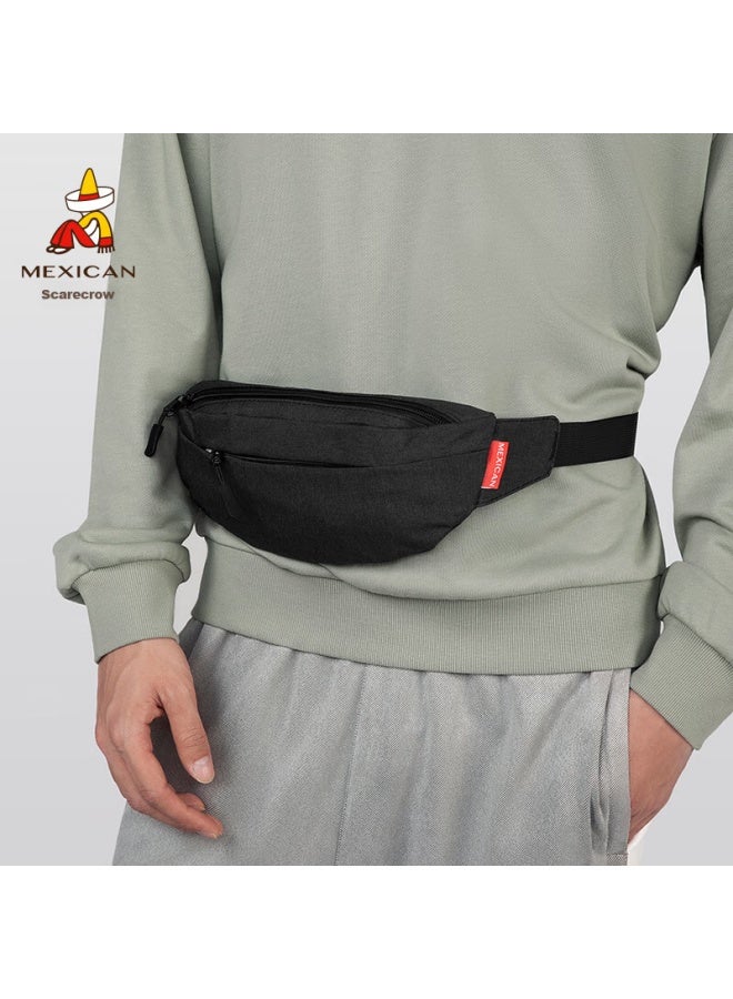 Scarecrow Men's Chest Bag, Portable Travel Casual Shoulder Crossbody Bag, Phone Waist Pack, Canvas Backpack, Cycling Fashion Commuter Bag - Image 2