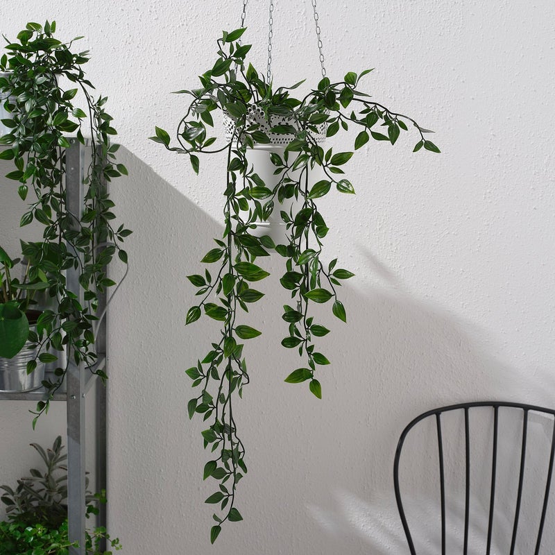 FEJKA Artificial Hanging Trailing Plant, Green, 9 cm Pot, 70 cm Length - Image 2