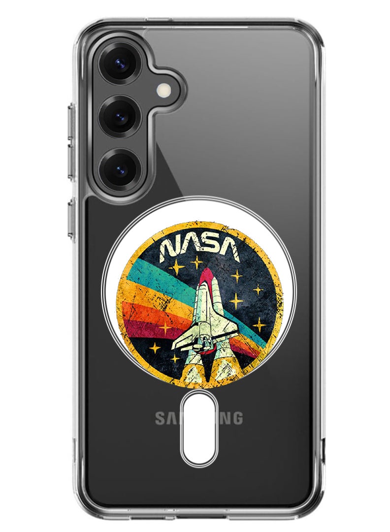 Theodor Magnetic Case for Samsung Galaxy S25 Plus 6.7-inch Compatible with MagSafe Wireless Charging, Shockproof Phone Bumper Cover Nasa 2 - Image 1