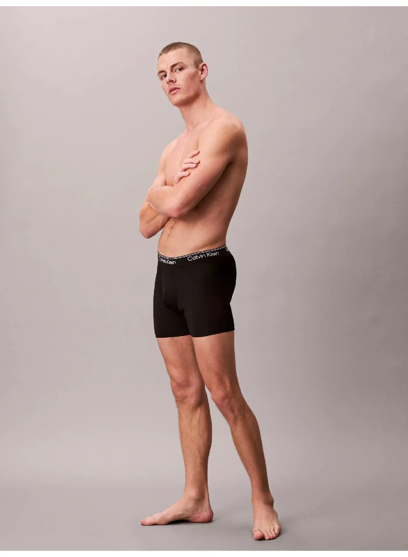 كالفن كلاين طقم 3 سراويل داخلية بوكسر - مايكروفايبر ستريتش