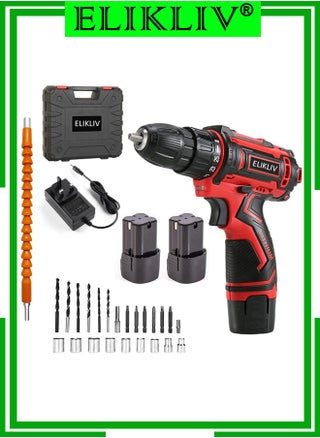 Red 18V Electric Drill