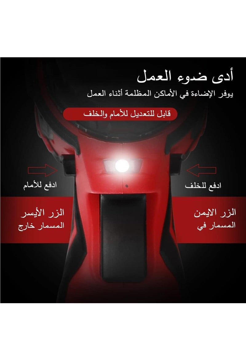 اليكليڤ - مثقاب لاسلكي 18 فولت، مثقاب كهربائي بدون فرشاة مع قطعتين بطارية وشاحن، سرعتان متغيرتان، مثقاب كهربائي لإعداد عزم الدوران 25+1 - Image 1