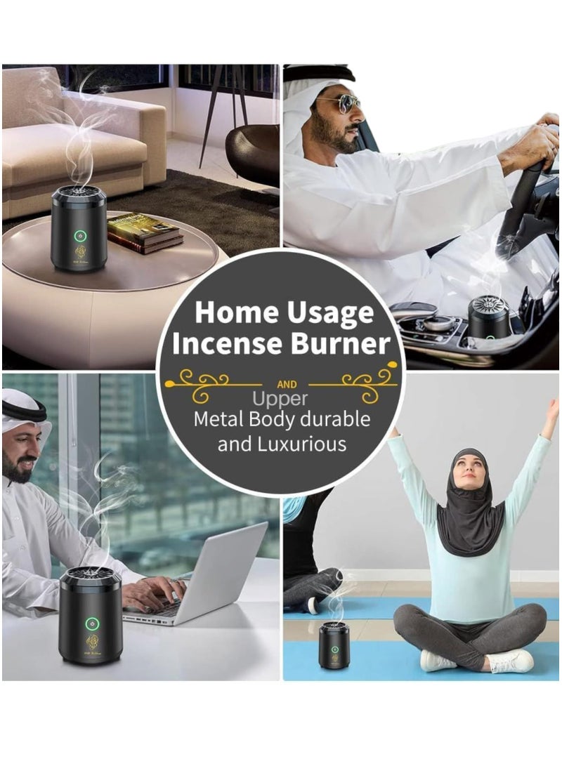 VENDIX Bakhoor Burner Luxury Rechargeable Oud Diffuser & Portable Incense Holder for Home, Car & Office | Arabic USB SMOKELESS Bakhoor burner - Image 4
