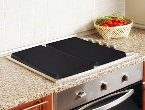 Reston Lloyd Rectangular Stove Burner Covers, Set of 2, Black - Image 4