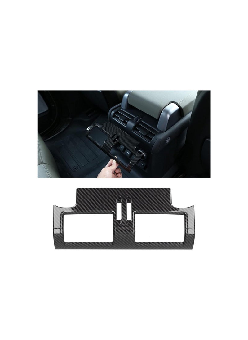 Generic - Rear Air Vent Trim, Rear Air Vent Outlet Trim Frame Interior Decoration Fit for Defender 20202021(Carbon fiber) - Image 1