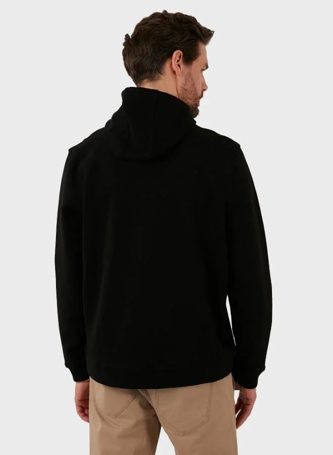 Buratti  Buratti Cotton Regular Fit Hooded Sweatshirt with Kangaroo Pocket for Men SWEAT 6141006B for Men | Best Price UAE