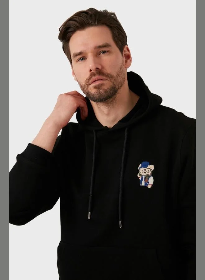 Buratti  Buratti Cotton Regular Fit Hooded Sweatshirt with Kangaroo Pocket for Men SWEAT 6141006B for Men | Best Price UAE