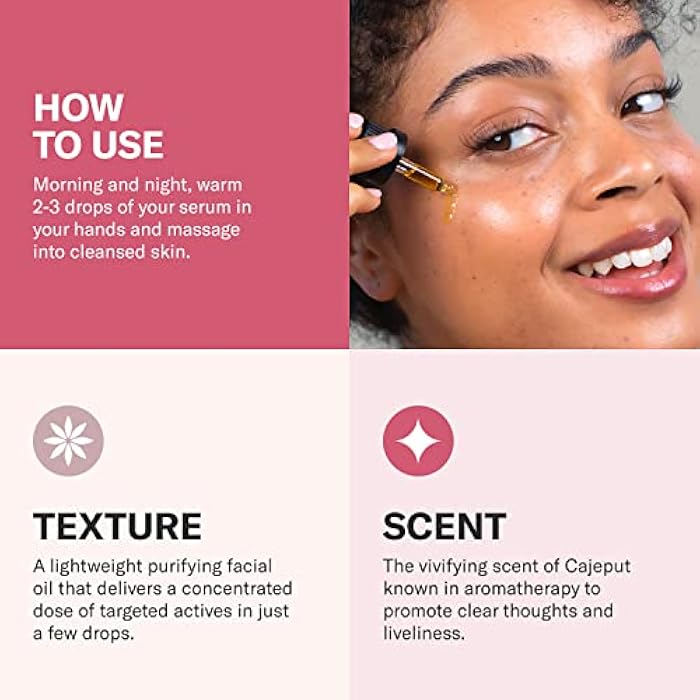 Odacite Odacité Acne Serum Concentrate for Face, Pore Cleanser Facial Oil for Pimples with Black Cumin + Cajeput - Purifying Facial Serum with Vitamin A & Natural Ingredients - 0.17 Fl. Oz - Image 4