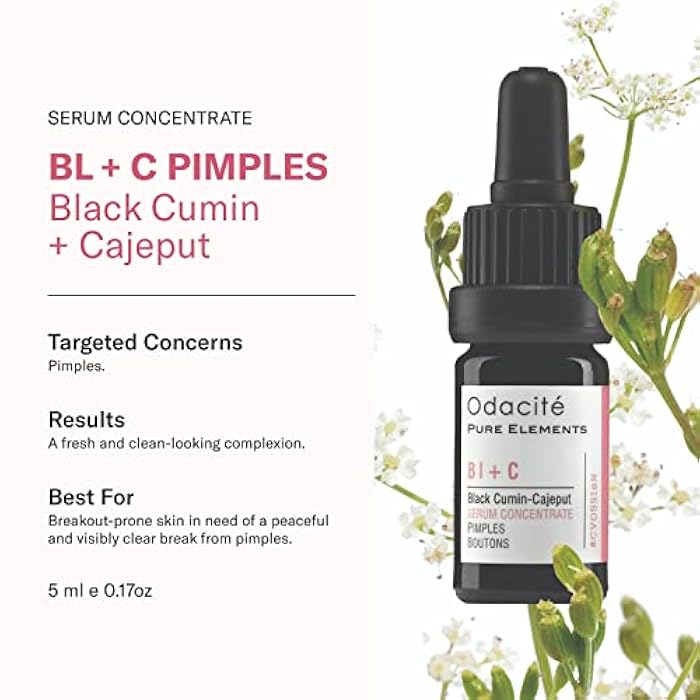 Odacite Odacité Acne Serum Concentrate for Face, Pore Cleanser Facial Oil for Pimples with Black Cumin + Cajeput - Purifying Facial Serum with Vitamin A & Natural Ingredients - 0.17 Fl. Oz - Image 2
