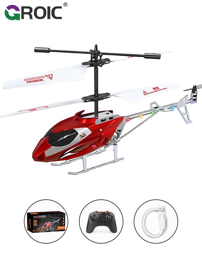 GROIC Remote Control Helicopter, RC Helicopter with 7 LED Light and Altitude Hold, One Key Take Off/Landing, Mini Helicopter Remote Helicopter Toys for Adults Kids, Model Helicopter  - Image 1