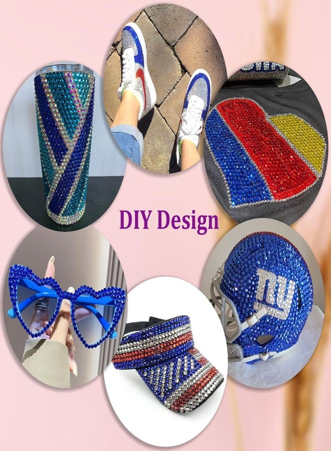 TINKRSTUFF 32000Pcs Resin Rhinestones with Tweezers for Crafting, Royal Blue Flatback Gems, Bedazzling Crystal with 3Pcs 10ml B7000 Jewelry Glue for DIY Crafts Clothing Tumblers Shoes Fabric Nail Art - Image 4