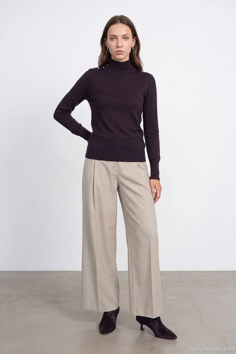 Dilvin Amethyst Purple DILVIN Women's Knit Sweater for Women | Best Price UAE