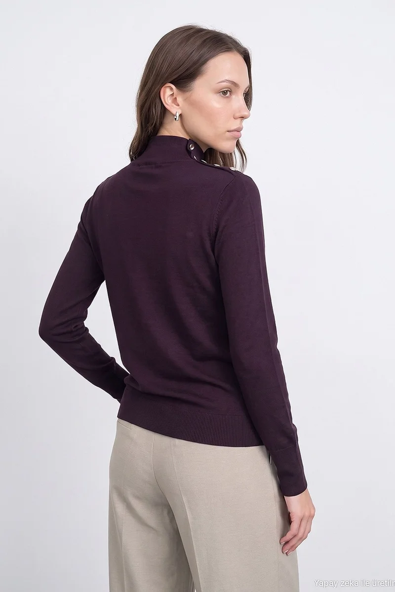 Dilvin Amethyst Purple DILVIN Women's Knit Sweater for Women | Best Price UAE