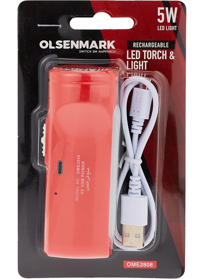 أولسنمارك بطارية قابلة للشحن 1200 مللي أمبير، مصباح LED وضوء أحمر - Image 1