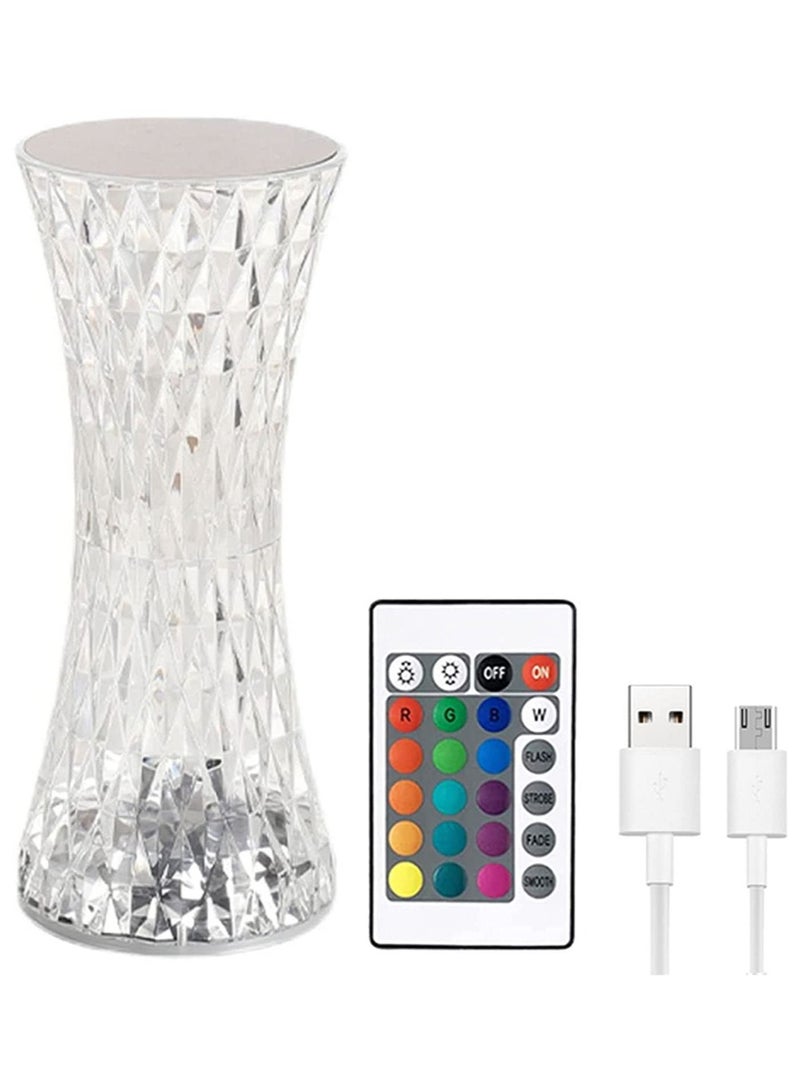 DubaiGallery Crystal Table Lamp with Humidifiers for Bedroom, 6 Color Auto Changing Diamond Bedside Lamp for Bedroom Living Room - Image 1