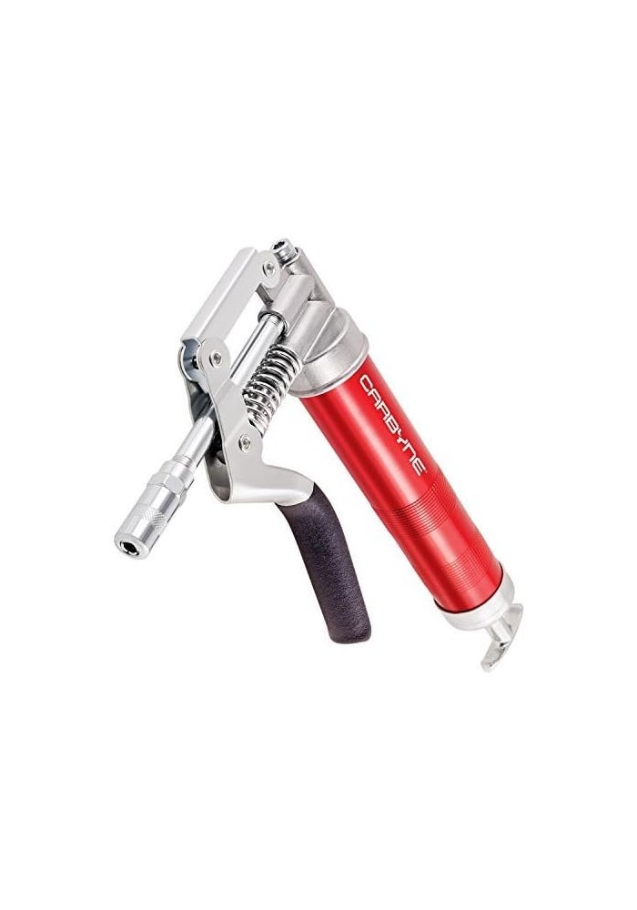 CARBYNE Mini Grease Gun - Pistol Grip, 3000 PSI, Anodized Aluminum Barrel with 12" Flex Hose and 4" Rigid Extension