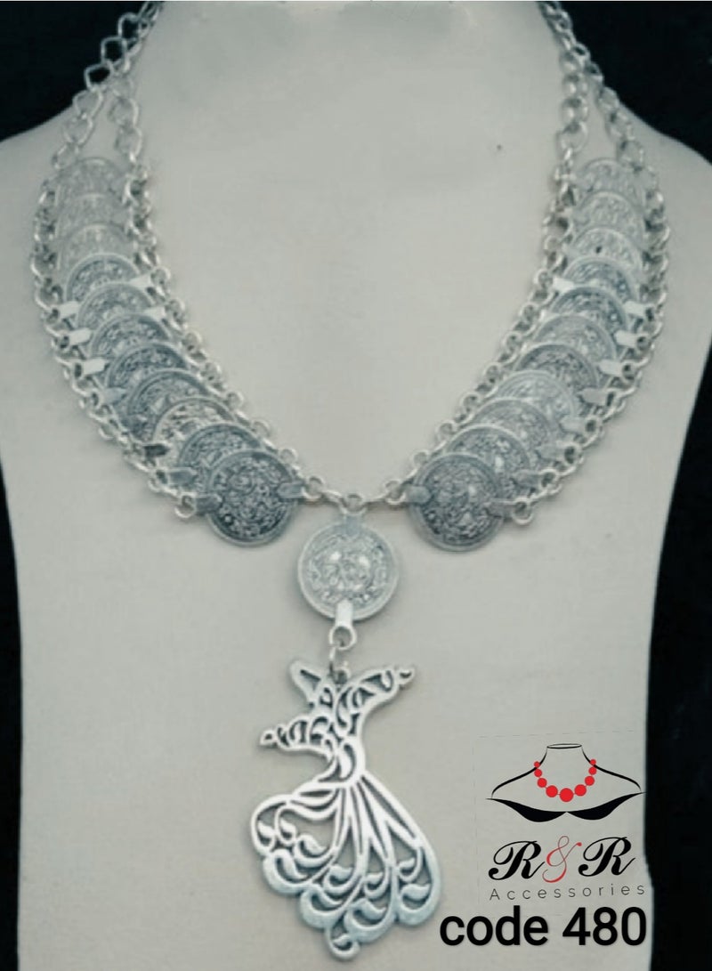 R&R Women's set of two floors of a nickel silver necklace and bracelets - Image 1