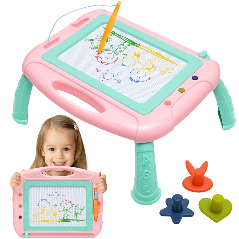 HZZILEY Toys for 3 Year Old Girls Magnetic Drawing Board Toddler Toys for Girls Boys A Etch Erasable Doodle Board Kids Toy with 1 Pen Sketch Boards Easter Birthday Gifts for 3 Year Old Girl Learning Toy - Image 2