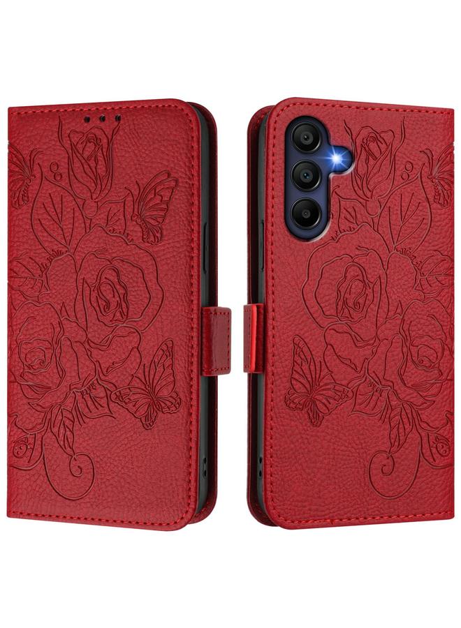 erorex Case For Samsung Galaxy A26 Embossed Rose RFID Anti-theft Leather Phone Case - Image 2