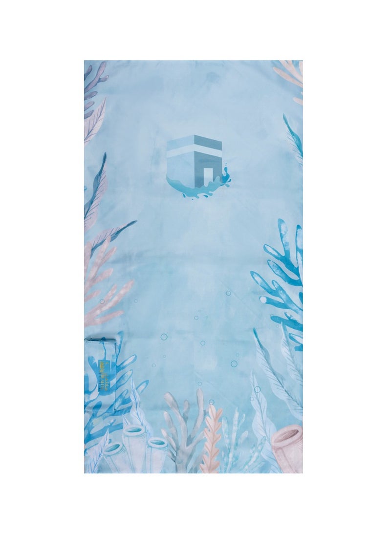 HilalFul Salah On The Go Polyester Prayer Mat - Under The Sea | Muslim Praying Rug for Kids/Children | Water Resistant | Anti-Slip | Islamic Gift for Eid, Ramadan | For Travel | Lightweight - Image 2